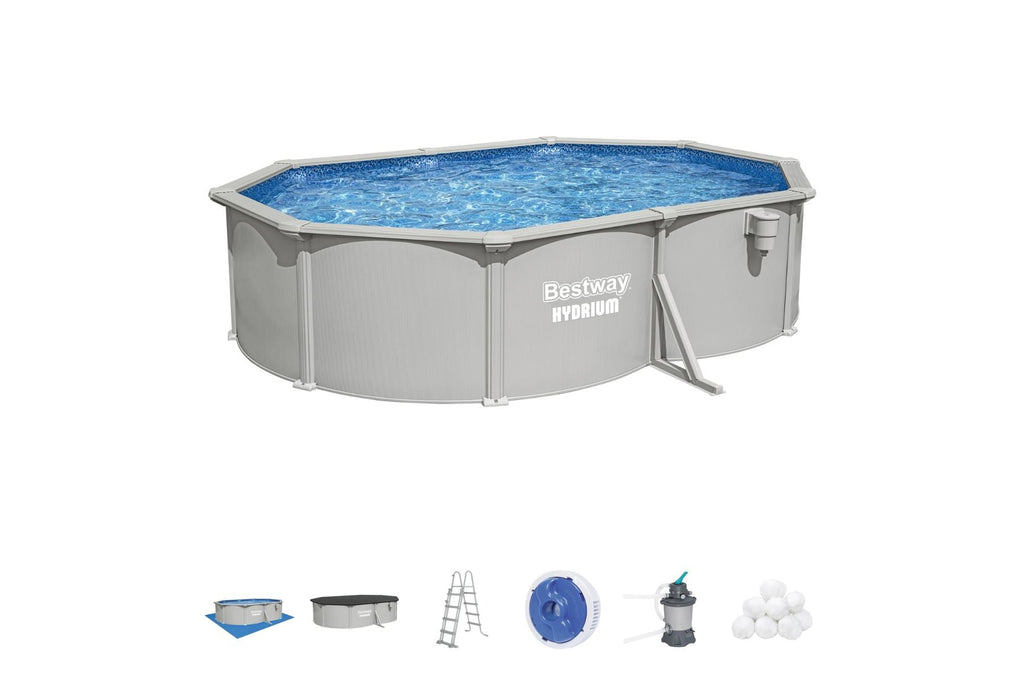 16.5ft x 48in Oval Hydrium Steel Above Ground Pool Set