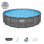 18ft x 52in Grey Round APX 365 Above Ground Pool Set