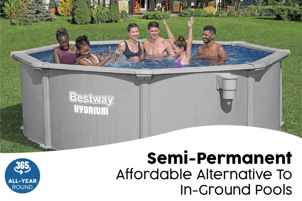10ft x 48in Round Hydrium Steel Above Ground Pool Set