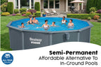 16ft x 52in Round Hydrium Steel Above Ground Pool Set