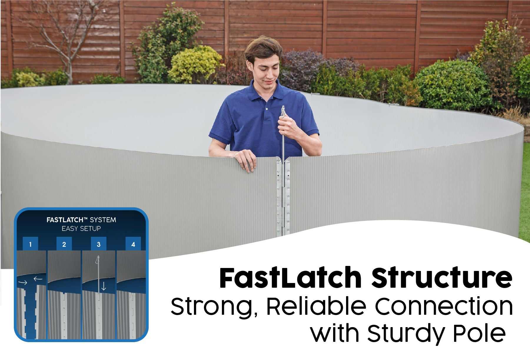 10ft x 48in Round Hydrium Steel Above Ground Pool Set