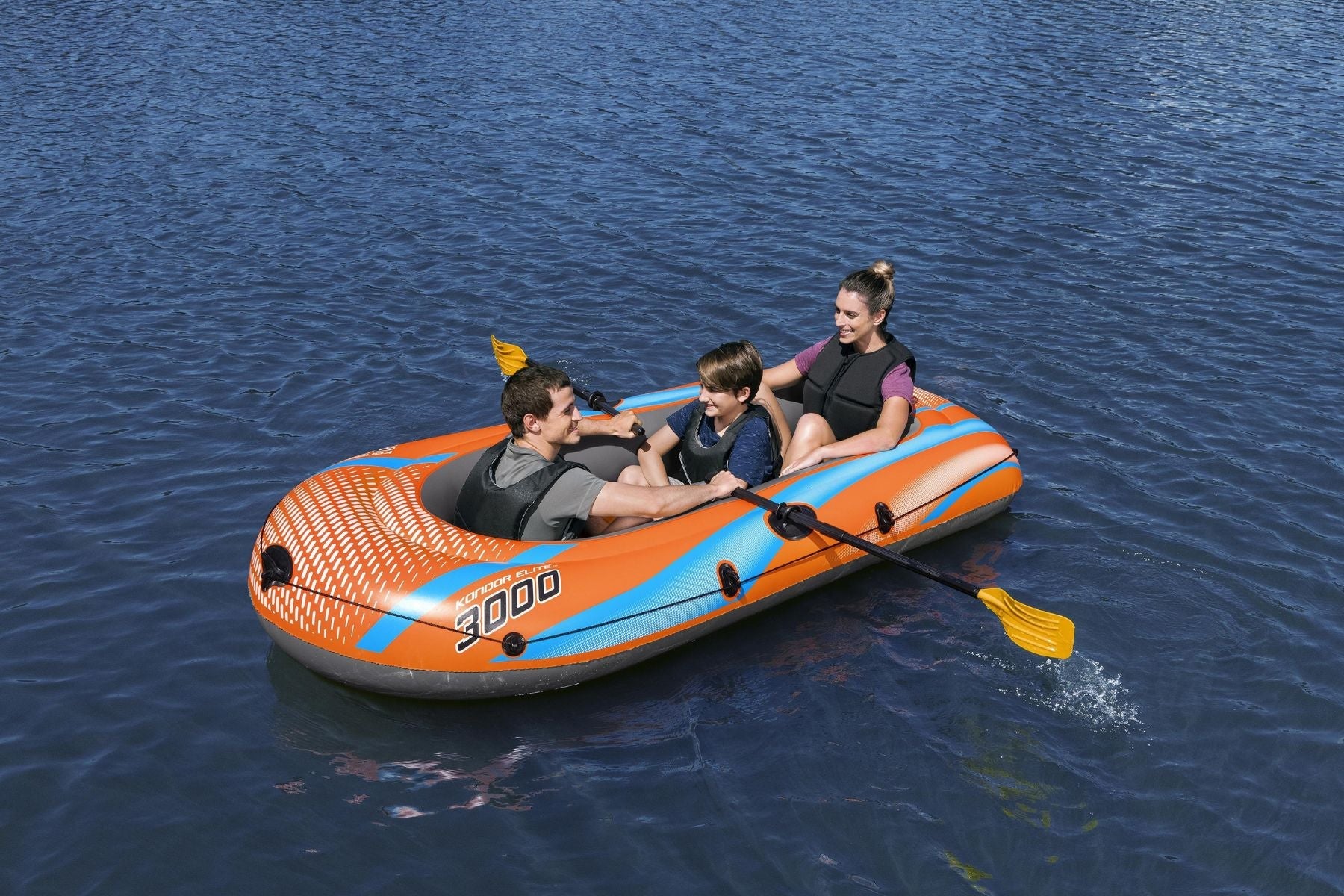 3 Person Inflatable Boat Set Kondor Elite 3000
