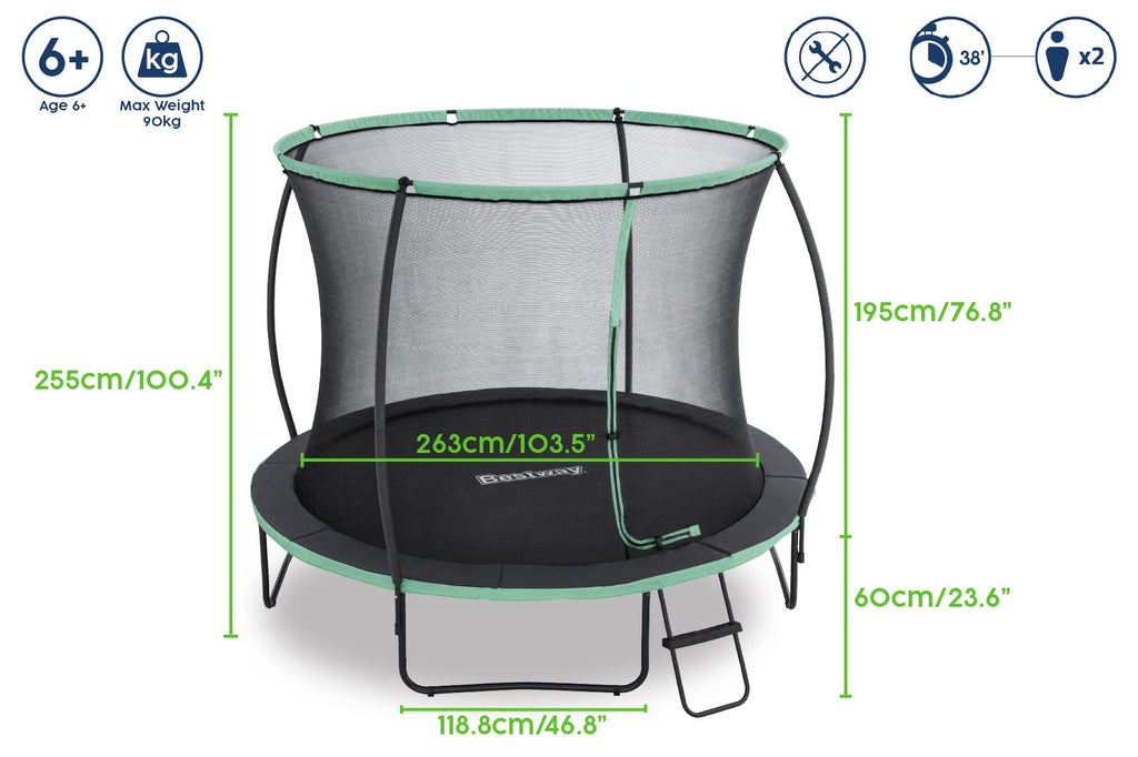 10' Xtreme Air Trampoline, Ladder & Enclosure