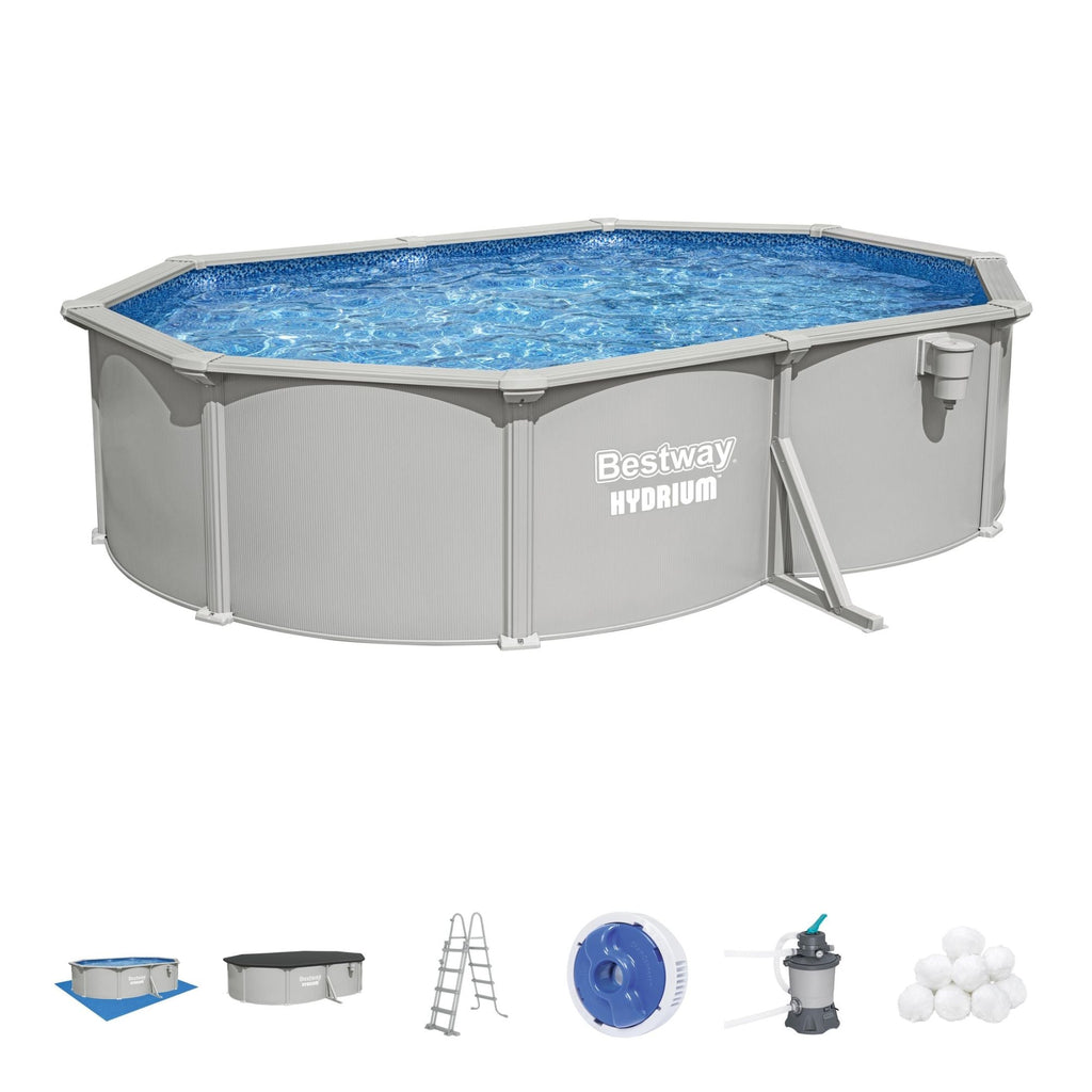 16.5ft x 48in Oval Hydrium Steel Above Ground Pool Set