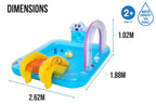Rainbows 'n' Rays Inflatable Paddling Pool with Play Centre