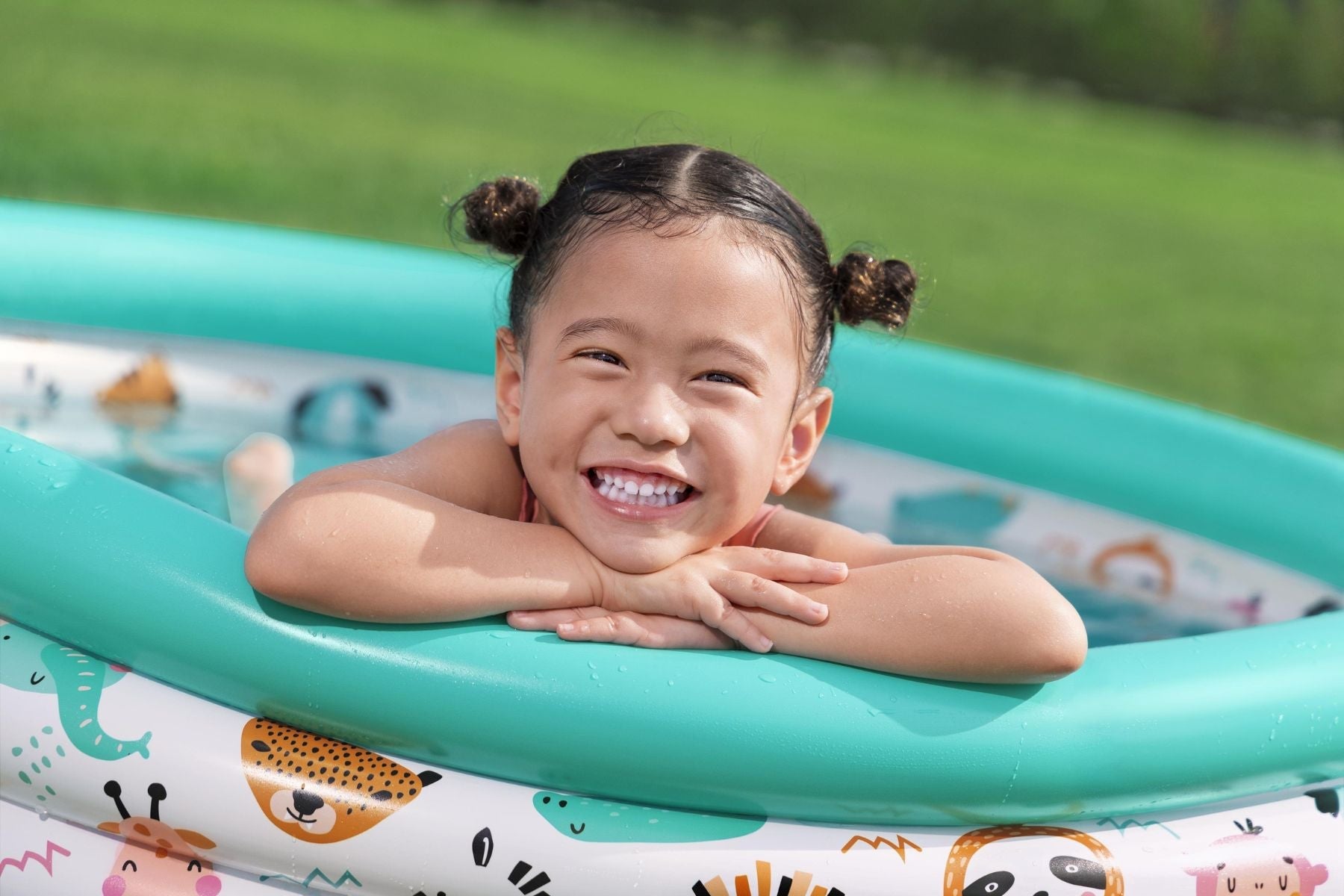 48" Safari Themed Kids Inflatable Paddling Pool