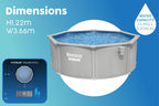 12ft x 48in Round Hydrium Steel Above Ground Pool Set