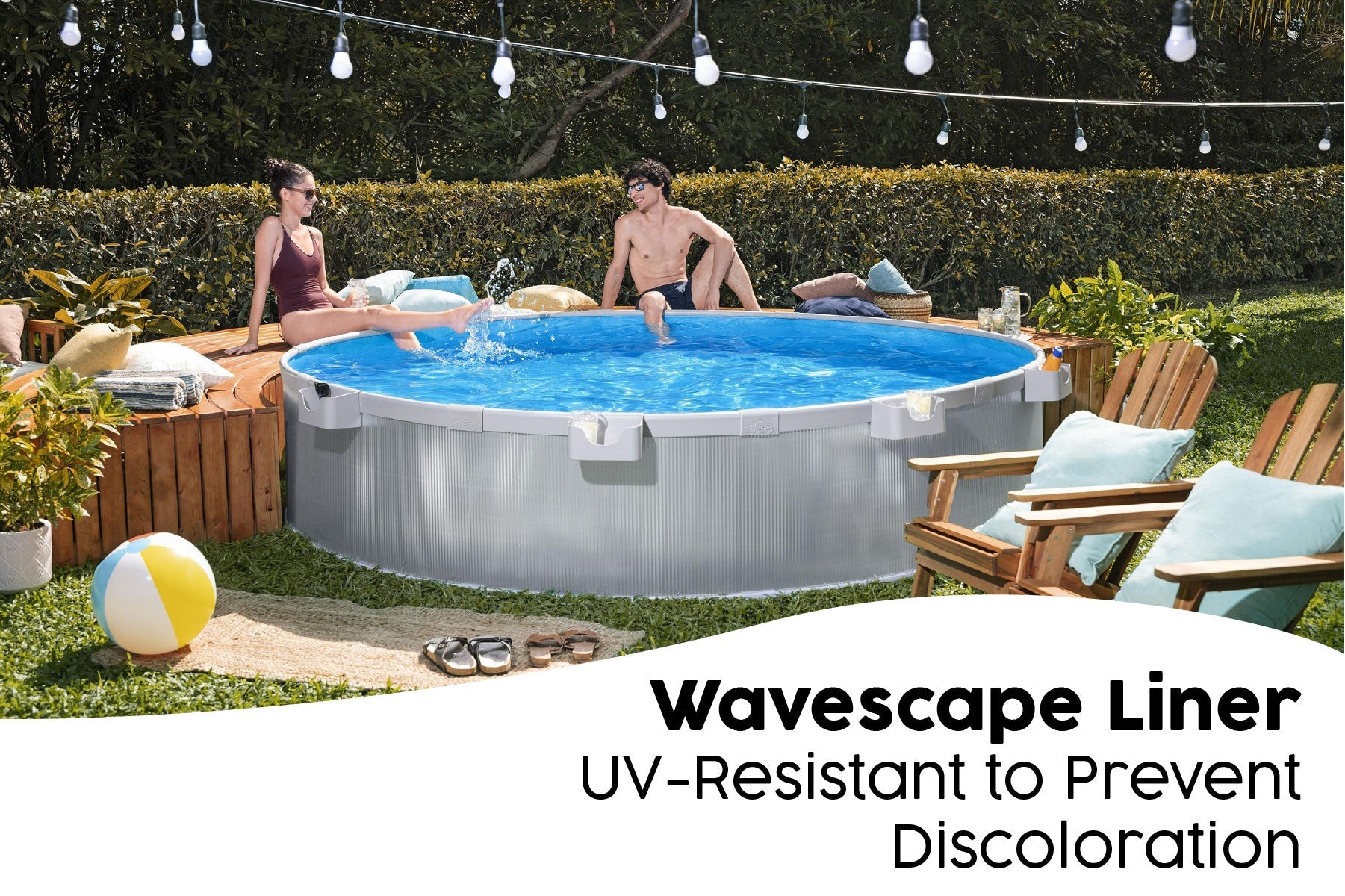 10ft x 24in Grey Round TANX Above Ground Stock Tank Pool Set