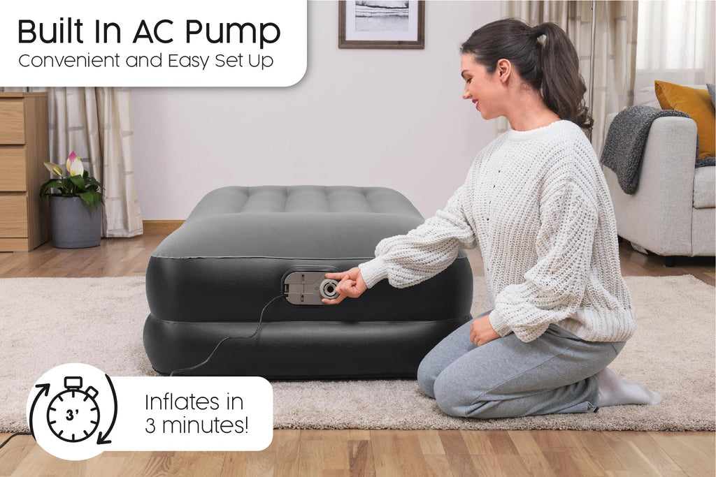 Tritech Air Mattress Twin Built-in AC pump