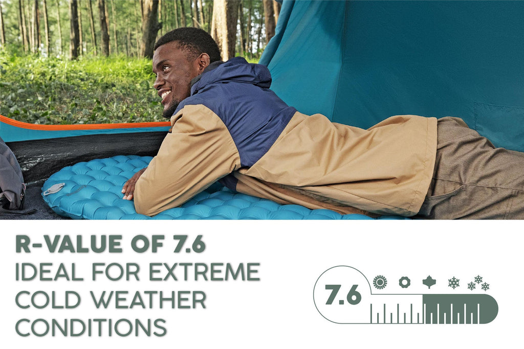 AlpineLite Ultra-Light Extreme Cold Weather Sleeping Pad - Wide R Value 7.6