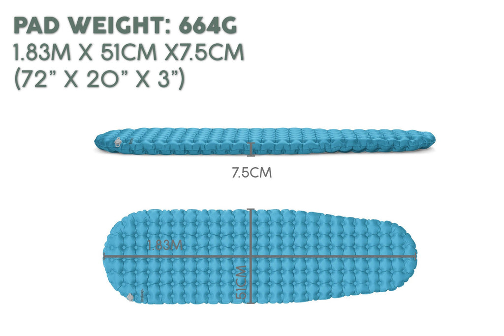 AlpineLite Ultra-Light Extreme Cold Weather Sleeping Pad – Regular R Value 7.6