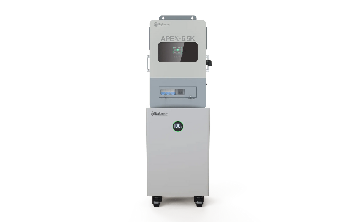 BigBattery NEXUS 51.2V 15kWH LiFePO4 Battery + APEX 6.5K Off - Grid Inverter - Off Grid Stores