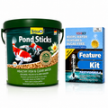 Tetra Pond Food Sticks 1200g + Nishikoi Feature Kit 16 Tablets Bundle