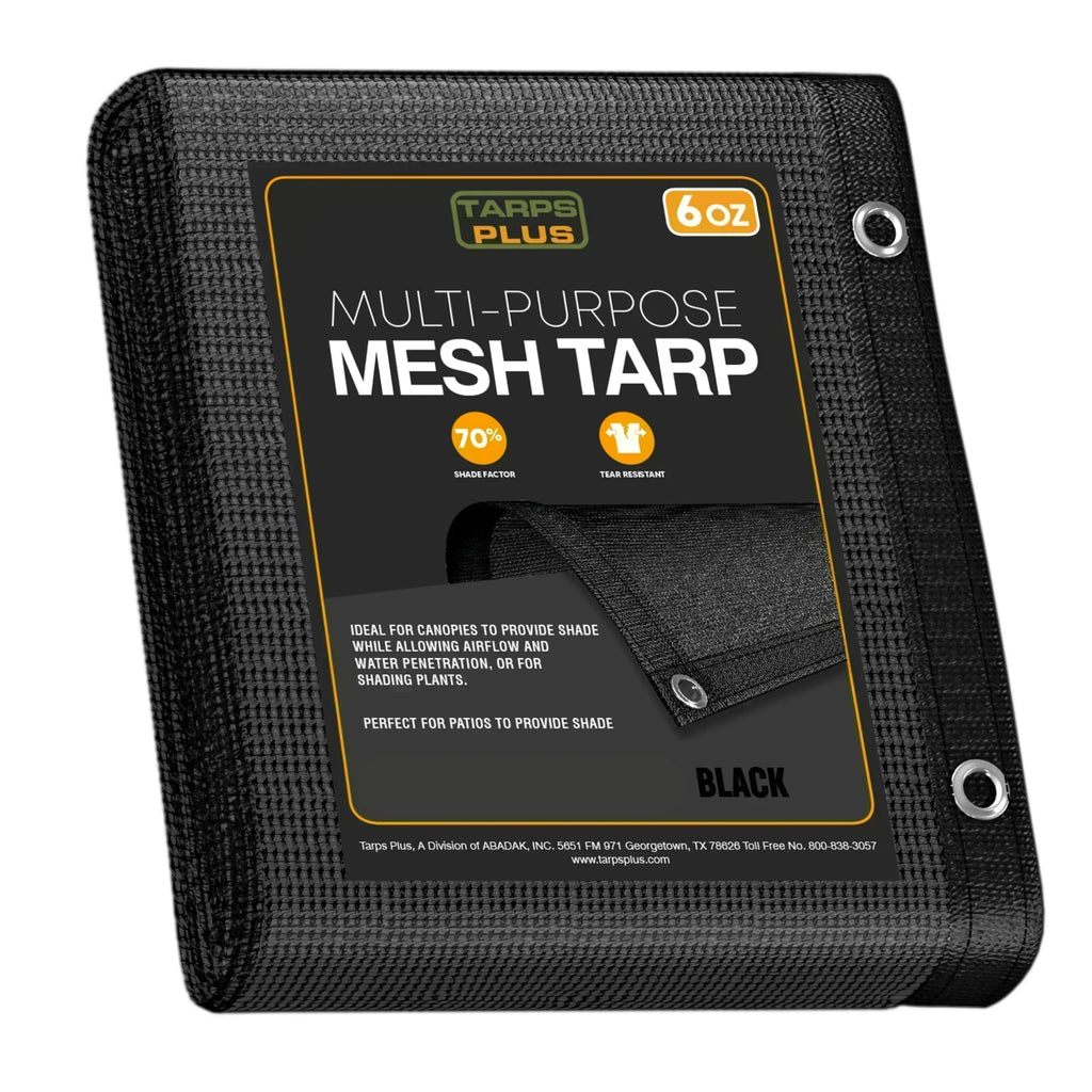 Black Mesh Tarp 10' x 10'