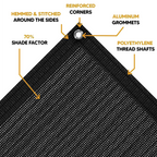 Black Mesh Tarp 20' x 30'