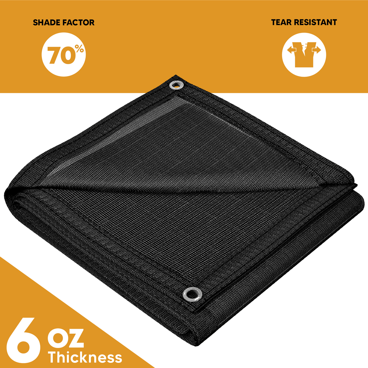 Black Mesh Tarp 8' x 10'