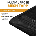 Black Mesh Tarp 8' x 10'