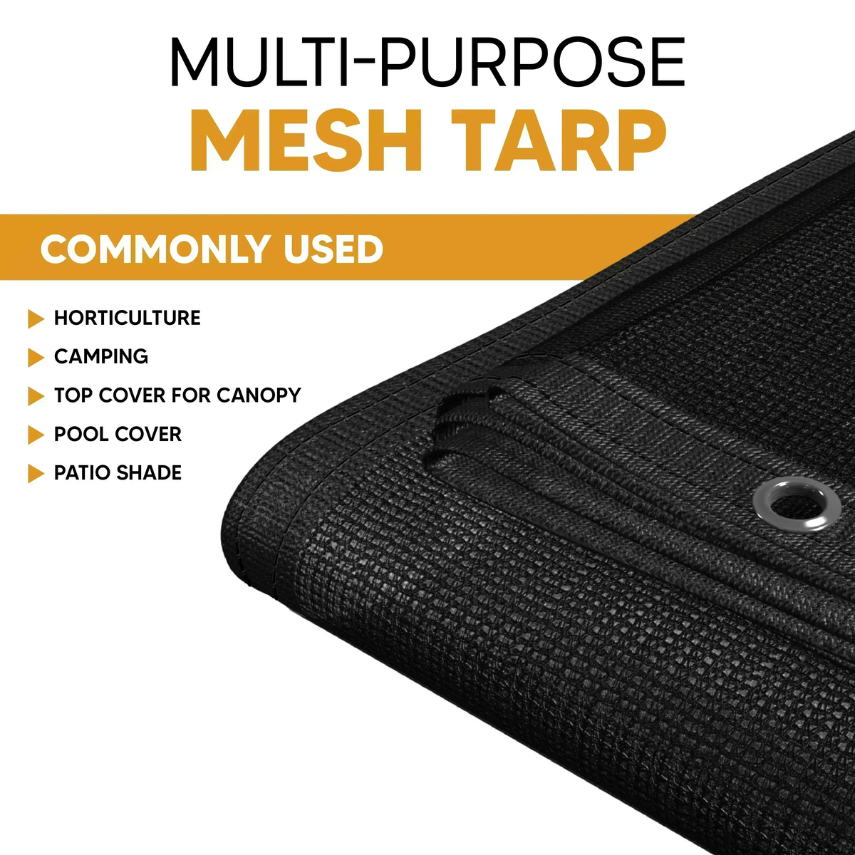 Black Mesh Tarp 8' x 10'