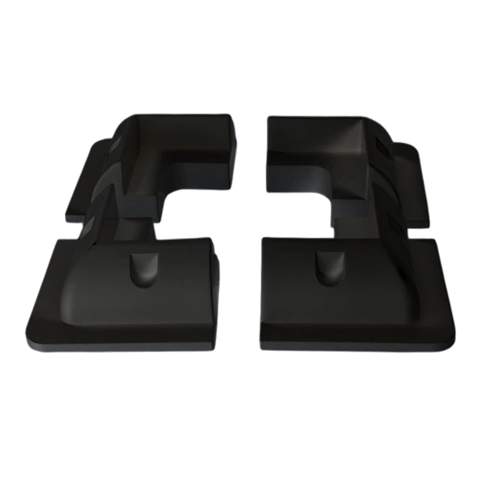 Exotronic Black Solar Panel ABS Plastic Corner Brackets