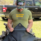 Black Waterproof Canvas Tarps 12' x 16'