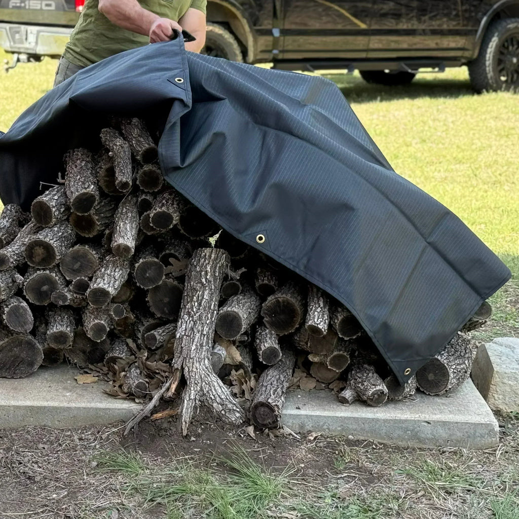 Black Waterproof Canvas Tarps 8' x 12'