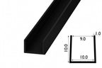 PVC U Channel Profile Edge Trim 1 M / 39.37 Inch Length Black & White Rigid Plastic TW