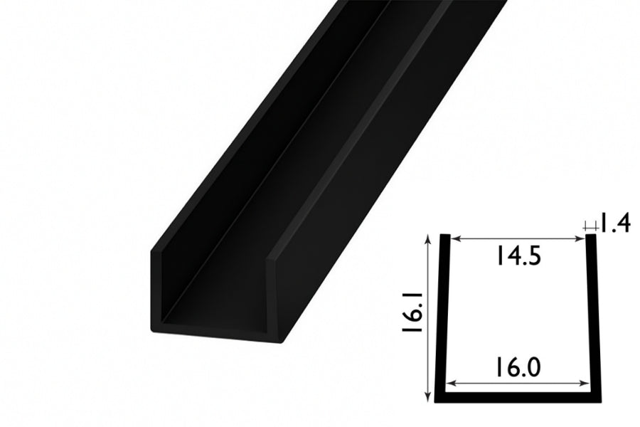 PVC U-shaped edge trim for cupboard boards
