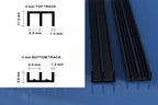 black double track for 4mm 6mm glass