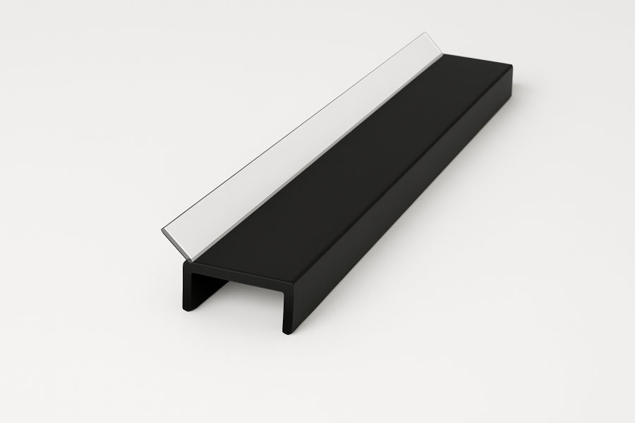 PVC Plinth Sealing Strip Black 16–18mm Kickboard Trim for MDF Panels 1m & 2.5m