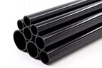 Black Plastic Round Pipe Tube PVC -1m / 39.37 Inch Length