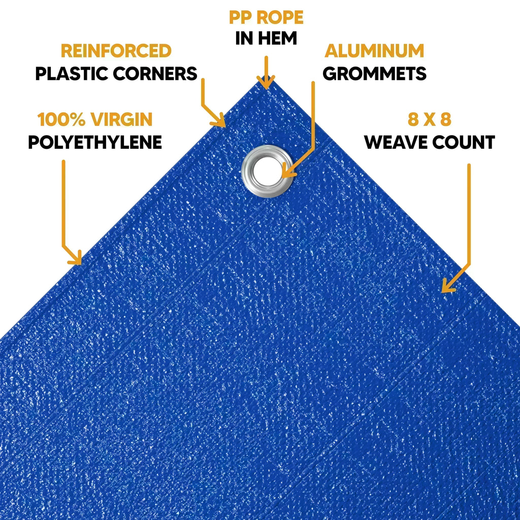 Blue Poly Tarp 15' x 15'