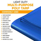Blue Poly Tarp 8' x 10'