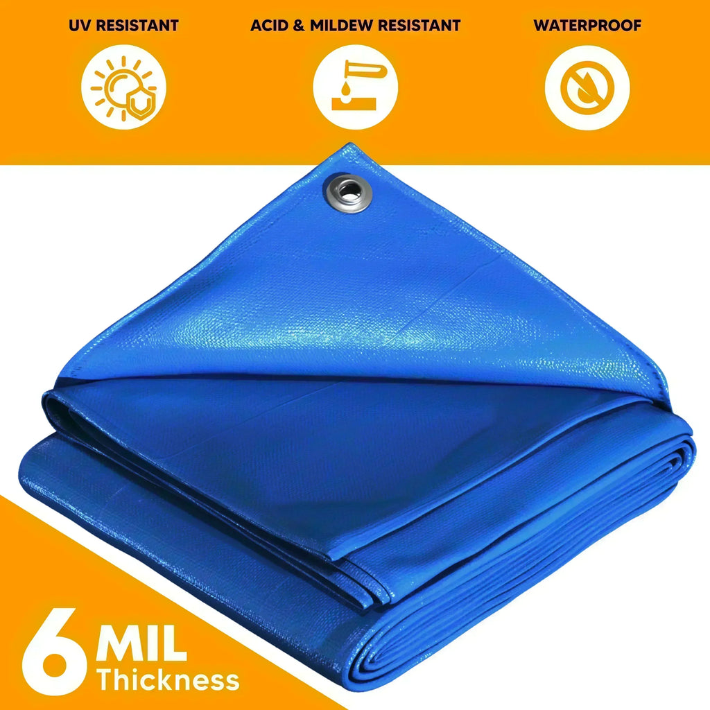 Blue Poly Tarp 20' x 25' - Case of 5