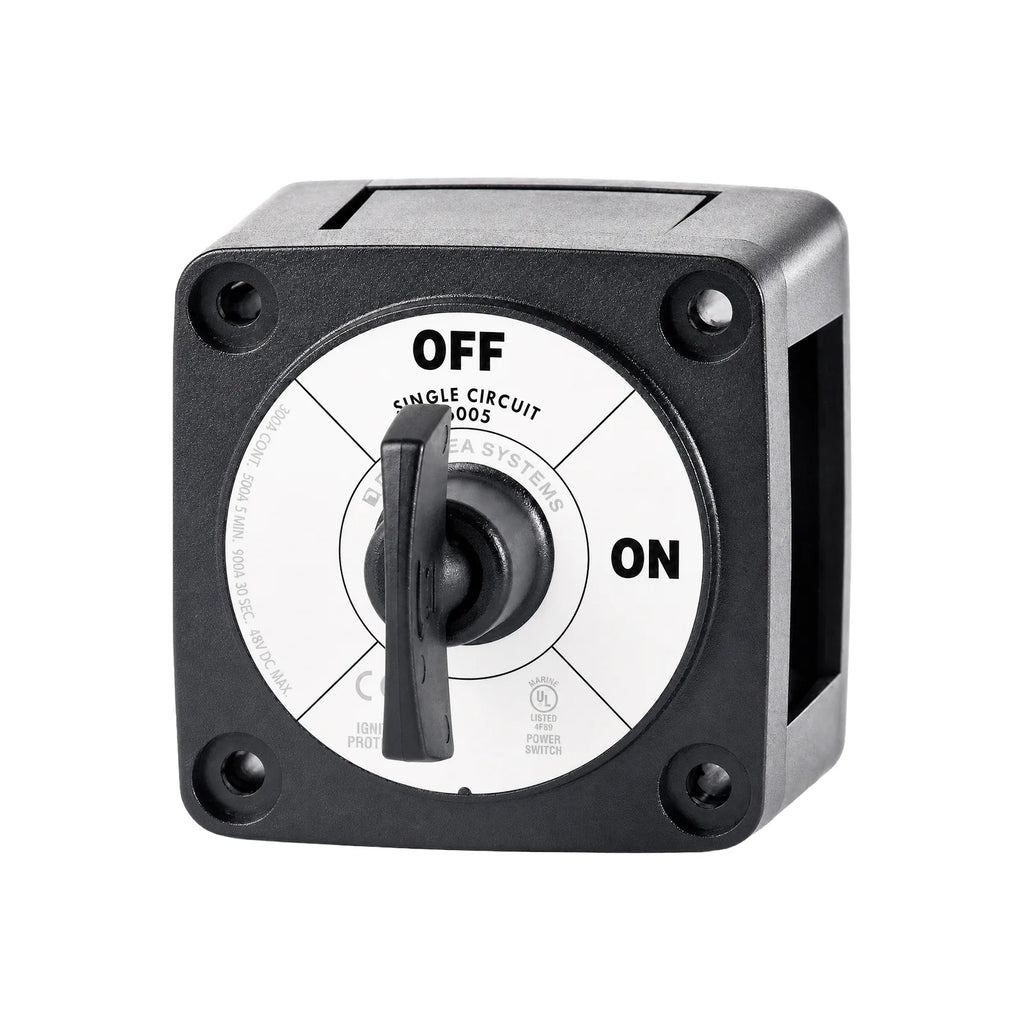 Blue Sea 300A Black Mini m-Series On/Off Battery Switch w/ Key