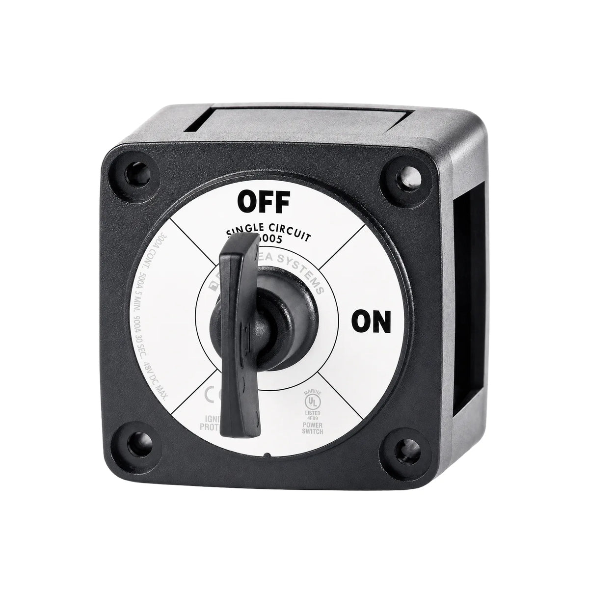 Blue Sea 300A Black Mini m-Series On/Off Battery Switch w/ Key
