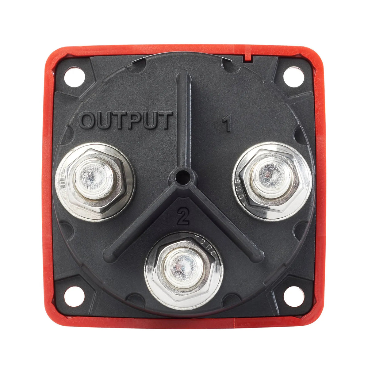Blue Sea 300A Red Mini m-Series 4 Position (OFF/1/2/1+2) Battery Selector Switch