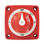 Blue Sea 300A Red Mini m-Series 4 Position (OFF/1/2/1+2) Battery Selector Switch