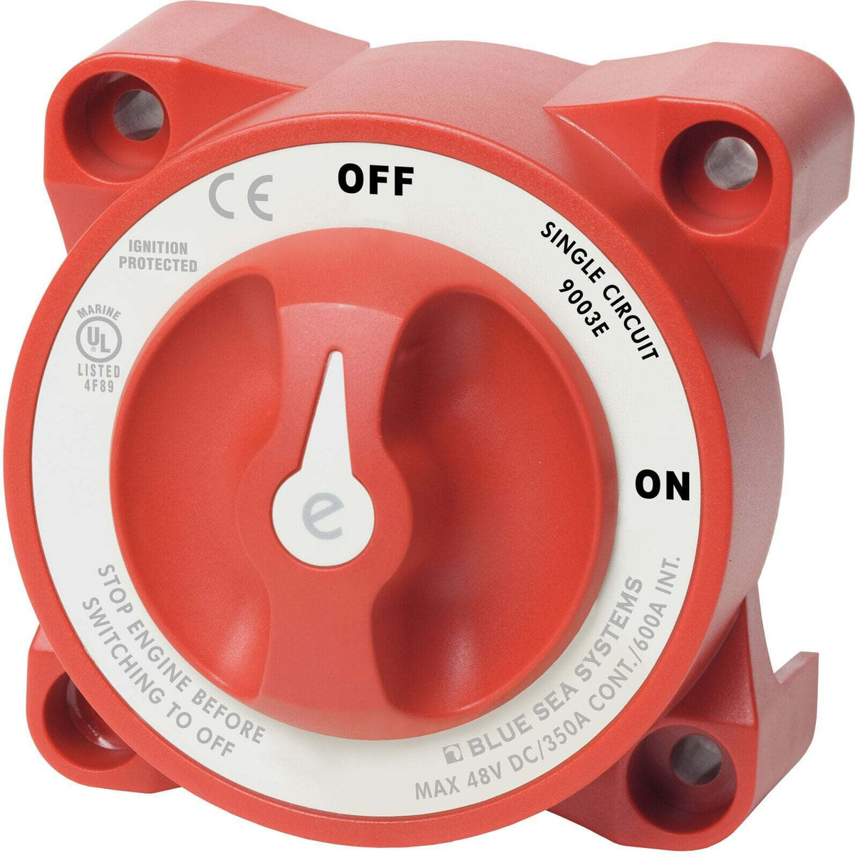 Blue Sea 350A Red e-Series On Off Battery Switch