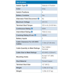 Blue Sea 500A HD-Series Heavy Duty 4 Position (OFF/1/2/1+2) Battery Selector Switch