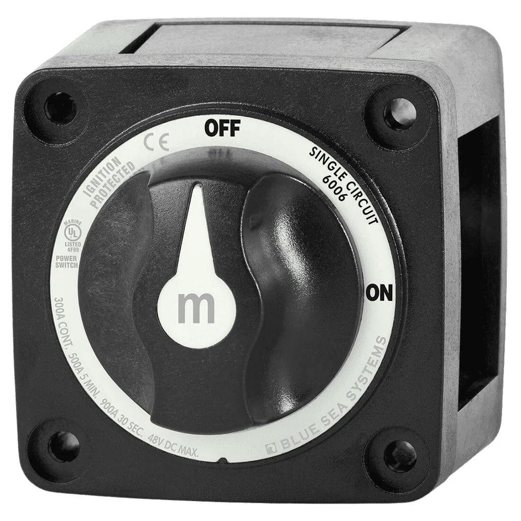 Blue Sea 300A Black Mini m-Series On/Off Battery Switch
