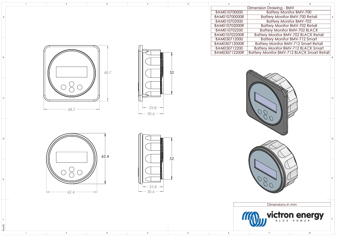 Victron Grey BMV-700 Battery Monitor