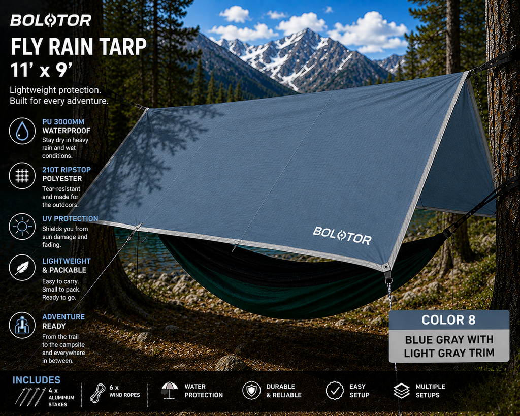 BOLOTOR Fly Rain Tarp - Blue Gray