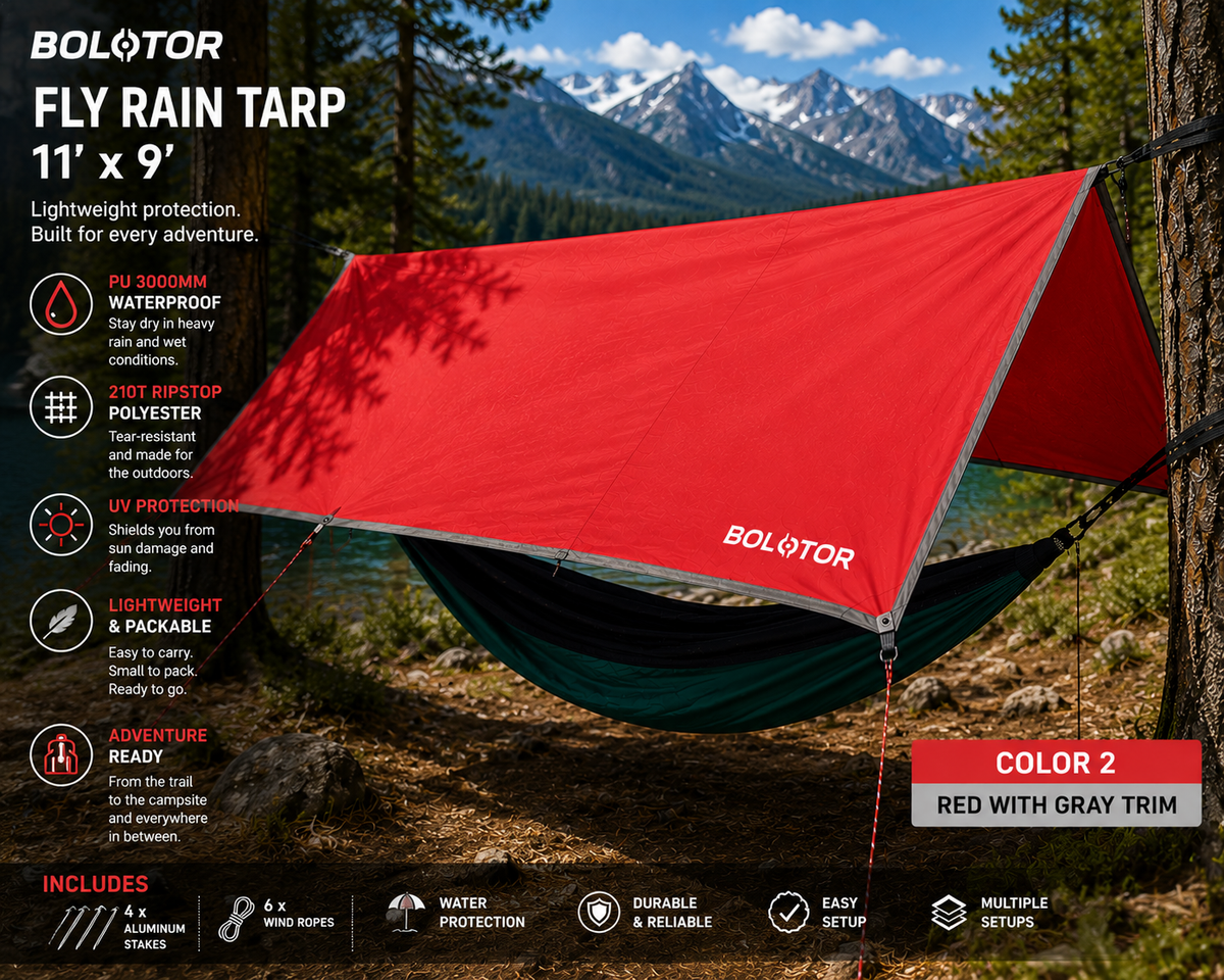 BOLOTOR Fly Rain Tarp - Red