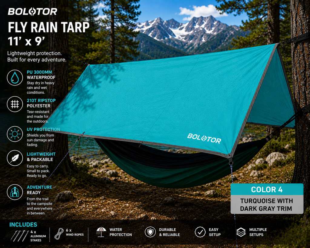 BOLOTOR Fly Rain Tarp - Turquoise