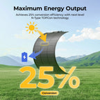BougeRV Arch Pro 12V/24V 100W N-Type TOPCon Flexible Solar Panel