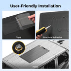BougeRV Arch Pro 12V/24V 100W N-Type TOPCon Flexible Solar Panel