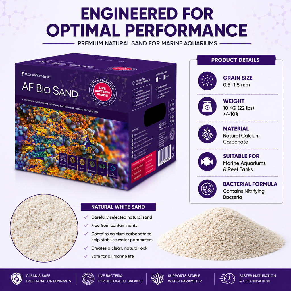 Aquaforest Bio Sand 10kg 0.5–1.5mm Marine Aquarium Fish Tank Substrate Bacteria
