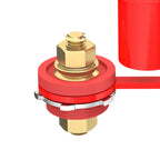 Exotronic 250A Bulkhead M10 Red Battery Post with Boot
