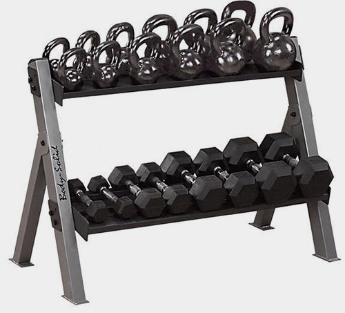 KETTLEBELL/DUMBBELL RACK REVERSIBLE TIERS