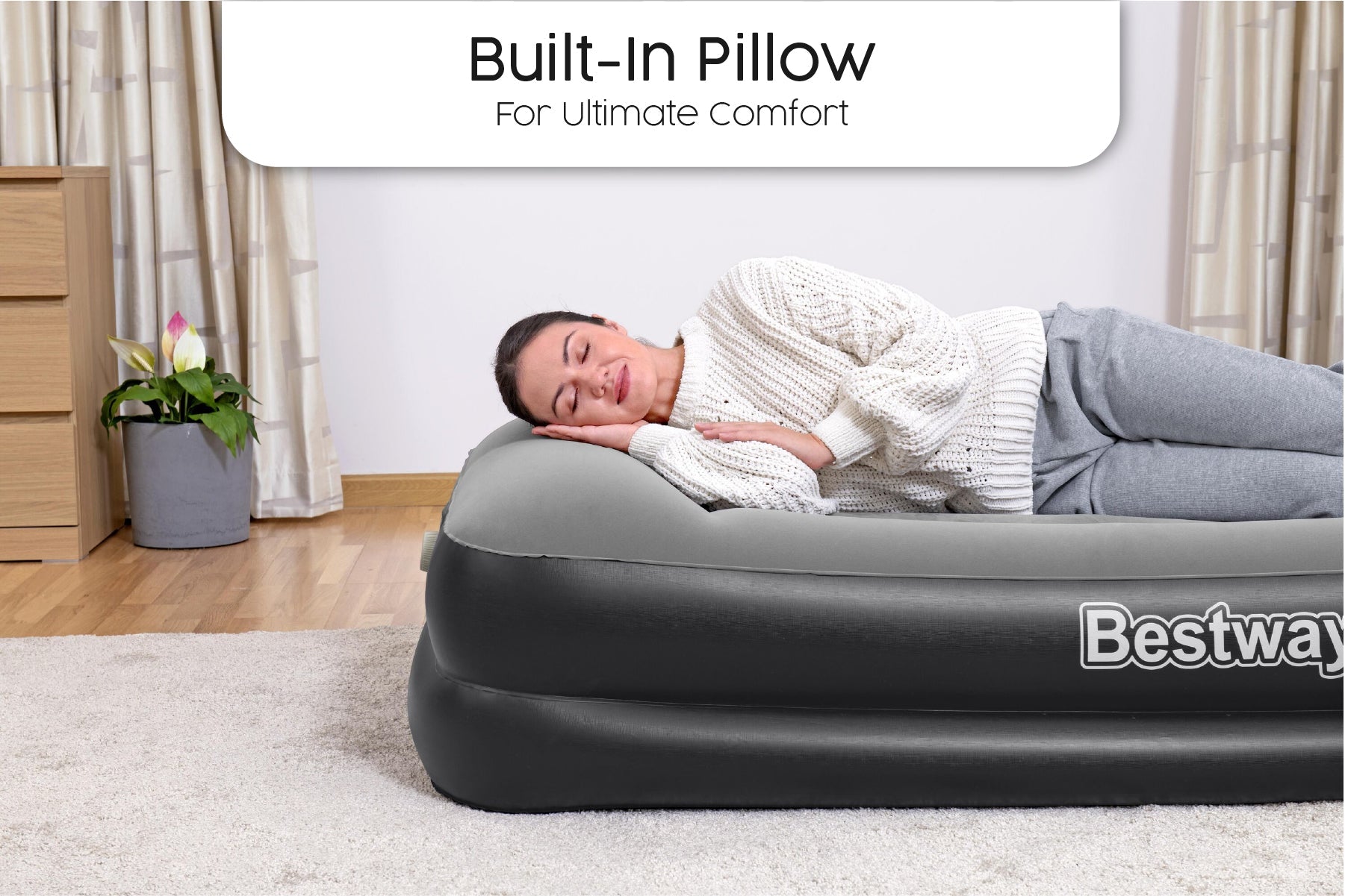 Tritech Air Mattress Twin Built-in AC pump